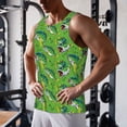 thumbnail image 5 of Uemuo large mouth green color bass fish Pattern Men's Muscle Shirts Sleeveless Dry Fit Gym Workout Tank Top Lightweight Sports Tank Top Beach Tank Top, Loose-fit Sleeveless Shirt-X-Large, 5 of 7