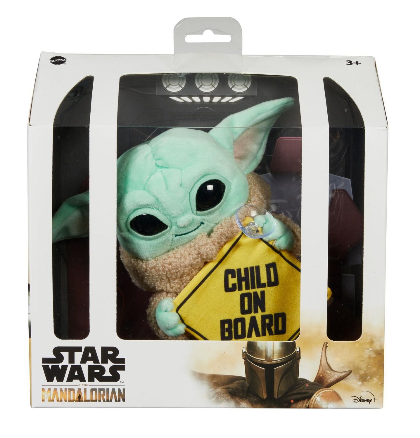 ​Star Wars “The Child” Plush Baby on Board Sign Toy, 8-in Baby Yoda Plush from The Mandalorian