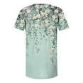 thumbnail image 5 of Women Tops under $5! Cagogo Summer Tops for Women Plus Size Trendy Boho Floral Print Tunic Shirts Short Sleeve Button V Neck Tshirt Loose Dressy Casual Henley Blouse, 5 of 5