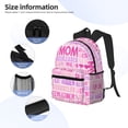 thumbnail image 5 of Haiem Best Mom ever Lightweight Backpack for School, Classic Basic Water Resistant Casual Daypack for Travel with Bottle Side Pockets, 5 of 8