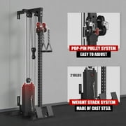 ميكولو كابل كروس آلة، لات سحب أسفل آلة مع 210 LBS الوزن المكدس، الجدار الخيالة برج البكرة مع 33 المواقف نظام البكرة المزدوجة، لات Pulldown كابل التدريب معدات اللياقة البدنية الصالة الرياضية المنزلية