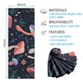 thumbnail image 2 of Colorful Mushroom Flower Dark Pattern Hot Yoga Mat Towel Non Slip for Hot Yoga - Quick-Drying Yoga Mat Cover with 4 Corner Pockets with Travel Bag - Hot Yoga Towel Non Slip 74"x26", 2 of 6