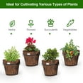 thumbnail image 4 of Gymax 3 pcs Wooden Planter Barrel Set Decorative Flower Bed Multiple Size, 4 of 10