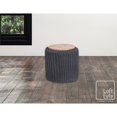 thumbnail image 5 of Posh Living Brayton Cotton Yarn 3-in-1 Pouf/Ottoman/End Table Dark Grey, 5 of 9