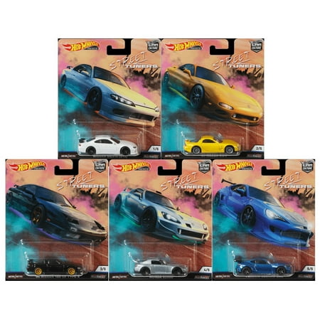 Hot Wheels 2019 Car Culture Street Tuners Series Set of 5 Cars, Premium 1/64 Diecast Model Cars (Best Tuner For 2019 Street Glide)