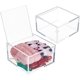 thumbnail image 1 of 2 cajas transparentes con tapa abatible de acrílico de 10 x 10 x 6 cm, cuadradas, organizadoras de polvo para regalos, joyas, recuerdos de fiesta y manualidades., 1 of 5