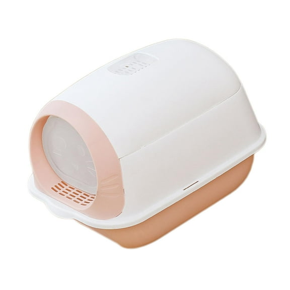 Hooded Cat Enclosed Potty Toilet Container Pan Bedpan Pet Litter Tray