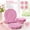 Pink, variant on 12-Piece White Beaded Melamine Dinnerware Set – Chip-Resistant Plates & Bowls, Farmhouse Style Includes 4 Dinner, 4 Salad, 4 Bowls – Perfect for RV, Cabin & Everyday Use