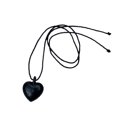 thumbnail image 1 of Collar de cadena con colgante de corazón de Cuero estilo coreano yuxing, 1 of 5