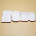 thumbnail image 1 of Mini bandejas de 4 piezas, bandeja para servir, bandeja decorativa para decoración de 1:12 Blanco Hugo Bandeja de comida Dollhouse, 1 of 6