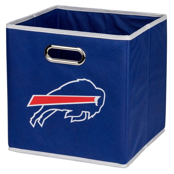 Franklin Sports Buffalo Bills NFL - Contenedor de almacenamiento plegable + cesta de almacenamiento - Oficina de la NFL, dormitorio + decoración de sala de estar - 11 x 11 pulgadas