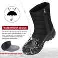 thumbnail image 3 of Botas de nieve de invierno SILENTCARE para hombre, impermeables, con forro de pelo cálido, 3 of 8