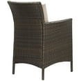 thumbnail image 3 of Modway Conduit 17" Rattan Patio Dining Armchair in Brown/Beige (Set of 2), 3 of 3