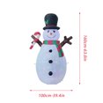 thumbnail image 3 of Teissuly Christmas Large Inflatable Snowman with Scarf Christmas Outdoor Decoration 63 Inch Tall with LED Rotating Color Lamp Yard Decor Teissuly WER202311016816, 3 of 9