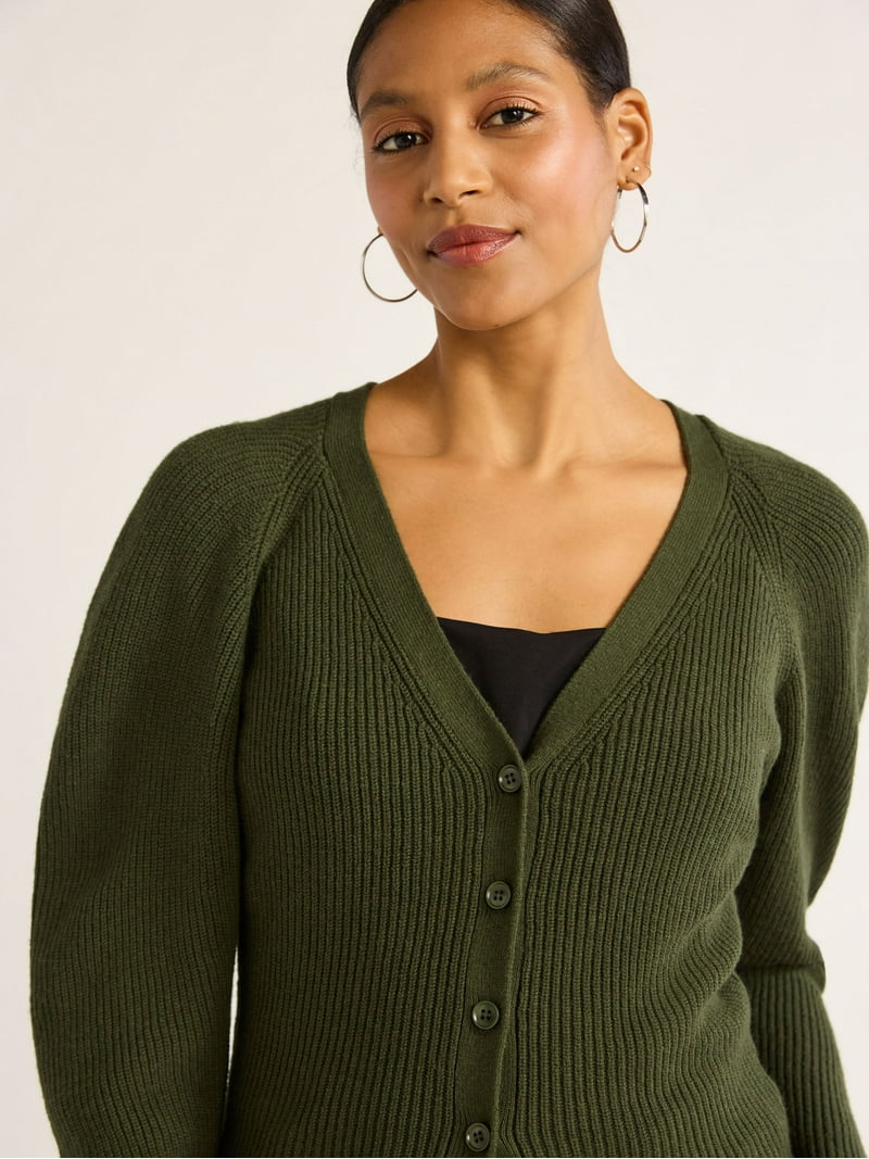 トップス andwang Puff sleeve cardigan Women's Nude Puff Sleeve Cardigan | Whistles US |