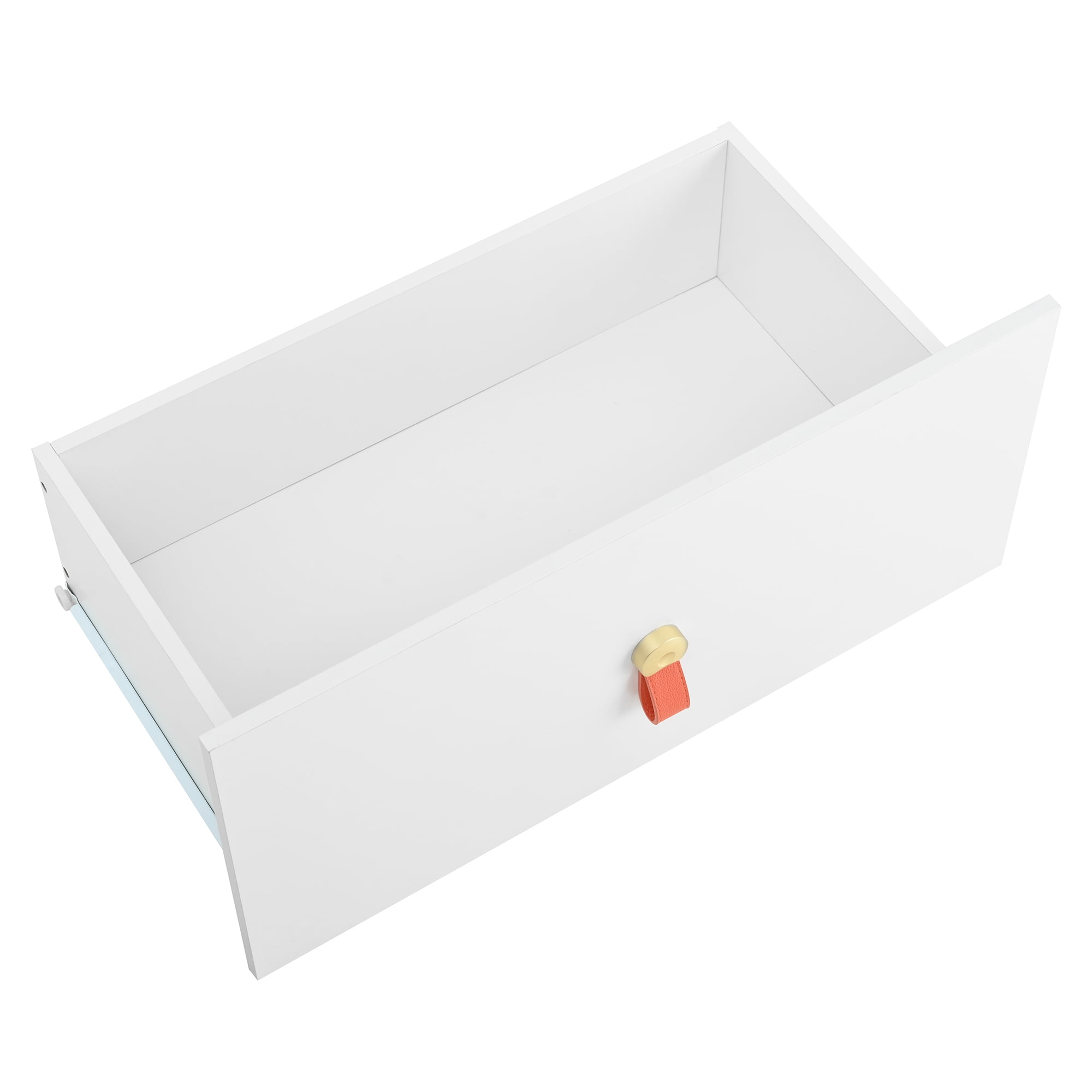 Aukfa 3 Drawer Dresser, Bedside Table Nightstand w/Glass Top Jewelry Storage LED Light for Cloakroom/Bedroom/Livingroom,White