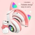 thumbnail image 5 of New RGB Cat Ear Headphones Bluetooth 5.0 Bass Noise Cancelling Adults Kids Girl Headsets Support TF Card Casco Mic Music Gift, 5 of 10
