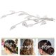 thumbnail image 2 of KAKOWELY Pinza para el pelo de novia, tocado de novia para boda, pinza para el pelo con diamantes de imitación, pinza de hoja, accesorio para el pelo de boda, 2 of 5