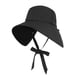 thumbnail image 1 of Sombrero de pescador ajustable y elegante con protección solar para playa Negro, 1 of 9