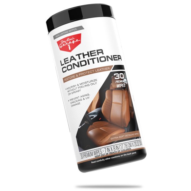 Jay Leno's Garage Leather Conditioner Wipes (30 Count) Protect
