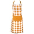 thumbnail image 1 of DII Pumpkin Spice Heavyweight Check Fringed Chef Apron, 1 of 5