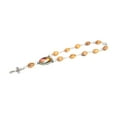 thumbnail image 4 of Jesus Divine Mercy, Holy Land Olive Wood Pocket Auto Rosary, Made in Bethlehem, 4 of 5