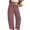 Pink, variant on Jalioing Corduroy Trousers for Women Wide Leg Elastic Waist Lounge Pants with Pocket Casual Loose Pants