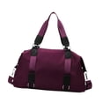 thumbnail image 2 of Bolsa de viaje elegante para artículos de aseo, bolsa de gimnasio para mujer, ideal para actividades al aire libre y fines de semana. Rojo púrpura, 2 of 7