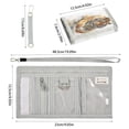 thumbnail image 3 of Cloth Wallet with Lanyard & Multiple Compartments Fashion Purse Zipper Clutch Bag for Cash Cards Coins Tiger in Action, 3 of 7