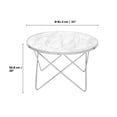 thumbnail image 6 of Teamson Home Margo Small Round Faux White Carrara Marble Coffee Table, White, 6 of 10