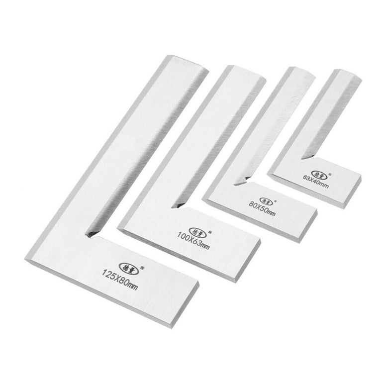 Machinist Square 100x63mm – Precision Ground Hardened Steel, 90° Right Angle Ruler With Protective Case
