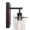 thumbnail image 6 of Hampton Bay Regan 4.5 in. 1-Light Espresso Bronze Bathroom Vanity Light with Clear Glass Shade, 6 of 6
