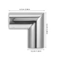 thumbnail image 3 of 1Pcs 90 Degree L Shape Elbow Pipe Clamp Stainless Steel Tube Connector for 25mm Pipes Bathroom Glass Door Fixtures, 3 of 7