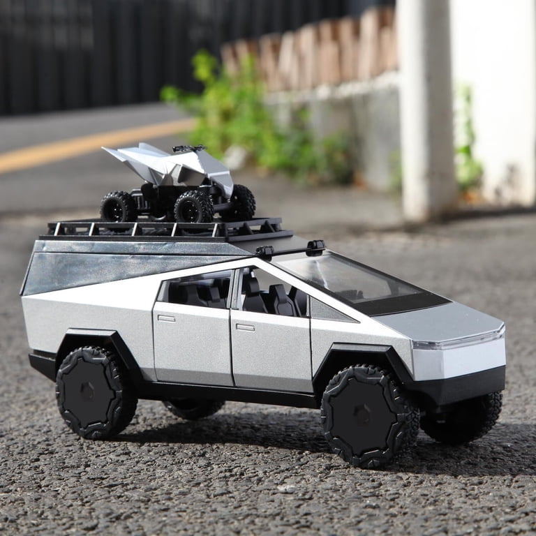 1/32 Scale Alloy Pickup Truck Toy With Sound & Light - Cyber Truck Model For Kids Collection