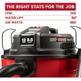 thumbnail image 3 of Vacmaster Red Edition VJH1211PF 1101 Heavy-Duty Wet Dry Vacuum Cleaner 12 Gallon 5.5 Peak HP 2-1/2 inch Hose, 3 of 8