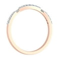 thumbnail image 2 of Round and Baguette Shape Diamond Wedding Band Ring in 10K Rose Gold (0.12 cttw) (Ring Size 7.25), 2 of 6