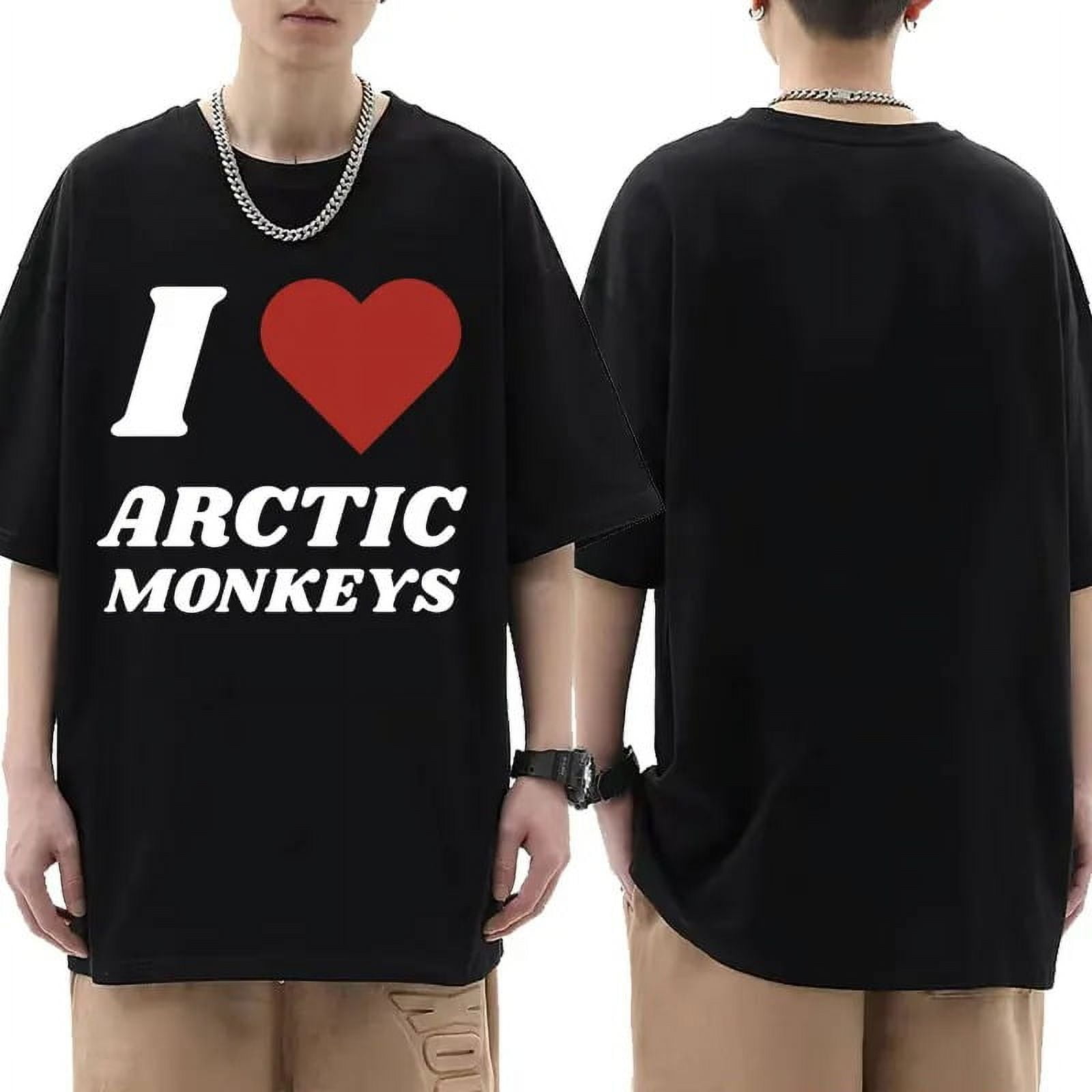 Arctic Monkeys Tour Graphic T Shirts Men's Hip Hop Retro Short