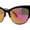 Black / Fuchsia Mirror, variant on Color Mirror Gothic Cat Eye Half Rim Look Womens Sunglasses Tortoise Yellow Mirror