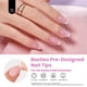 thumbnail image 2 of Presiona Nails Beetles French Tips 224 unidades, color rosa y almendra, 2 of 7