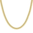 thumbnail image 2 of 925 Sterling Silver Hollow Comfort Curb Chain Yellow 6.3mm Anklet 9 Inch Anklet for Women and Men, 2 of 2
