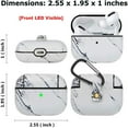 thumbnail image 7 of Apple Airpods Pro Skin, Takfox Cover for Airpods Charging Case for Airpods 3rd, 360° Portable Protective Anti-Scratch PU Leather Cover Skin for Airpods 3 [Front LED Visible] w/ Keychain - Marble, 7 of 7