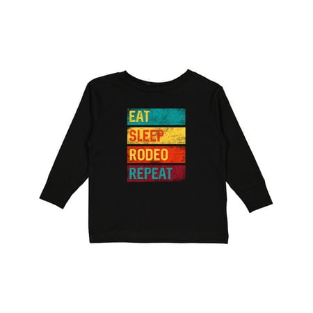 

Inktastic Eat Sleep Rodeo Repeat Boys or Girls Long Sleeve Toddler T-Shirt