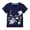 Navy, variant on Toddler Shirts Boy Boy Space Astronaut Print Crewneck Holiday Short Sleeve Tops Kid Boy Summer Shirts Everyday Toddler Boy Clothes