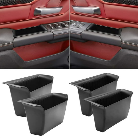 Side Door Handle Armrest Storage Organizer For Dodge RAM 1500 2019-2021