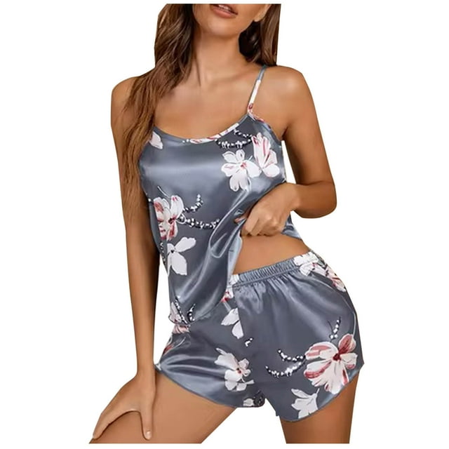 Shorts pour Femmes, Ensembles de Pyjama pour Femmes, Débardeur Décontracté Imprimé Ample, Pyjamas pour Femmes, Débardeurs pour Femmes