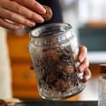 thumbnail image 3 of czcpp-Vintage Glass Jar with Lid - 23.7 Oz (700ml) Cookie/Sugar Storage Container for Kitchen Pantry, Bath Salts, Coffee, Tea - Decorative Kitchen & Bath Organizer (Daisy), 3 of 4