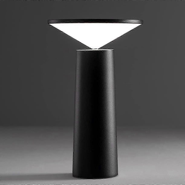 Wireless LED battery table lamp, rechargeable bar table lamp, dimmable without cable for indoor, outdoor, IP54, USB cylinder touch bedside lamp with b