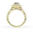 thumbnail image 3 of Unique Moments Lab Grown 2 ct Oval Cut Diamond Halo Infinity Engagement Ring 14K Yellow Gold, 3 of 6