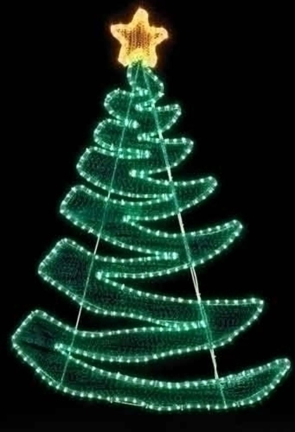 Rope Light Christmas Trees Outdoor 