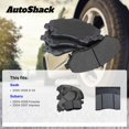 thumbnail image 3 of AutoShack Front & Rear Ceramic Brake Pad Set Replacement for 2004-2008 Subaru Forester 2004-2007 Subaru Impreza 2005-2006 Saab 9-2X 8-PC, 3 of 5